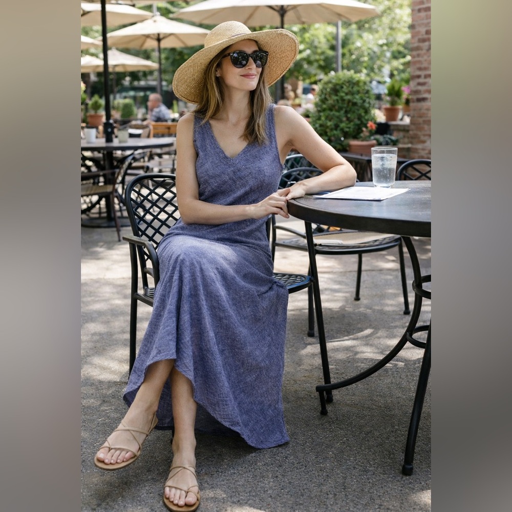CP Shades Sleeveless Dress 100% linen - XS